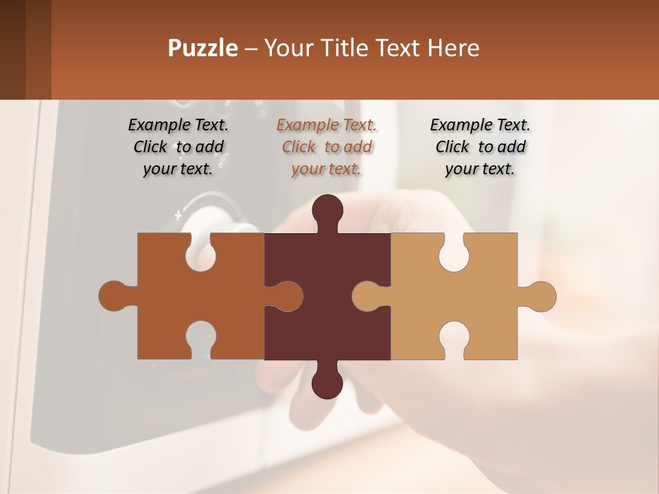 A Person Pressing A Button On A Microwave PowerPoint Template