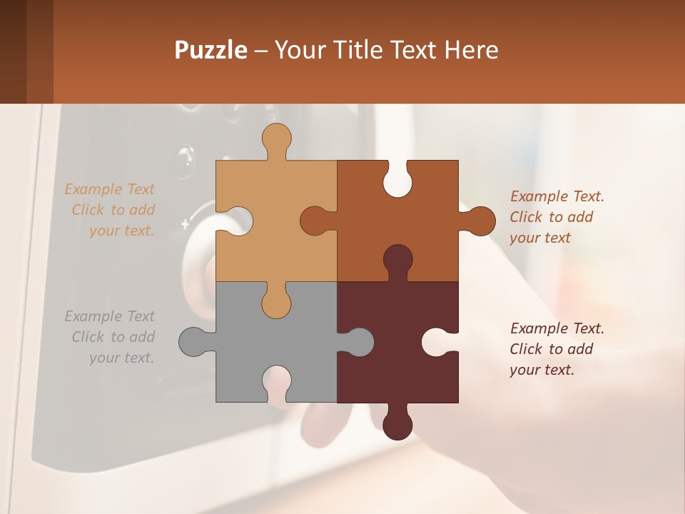 A Person Pressing A Button On A Microwave PowerPoint Template