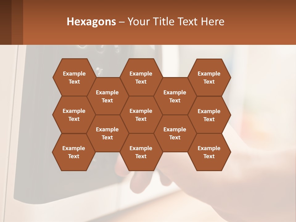 A Person Pressing A Button On A Microwave PowerPoint Template