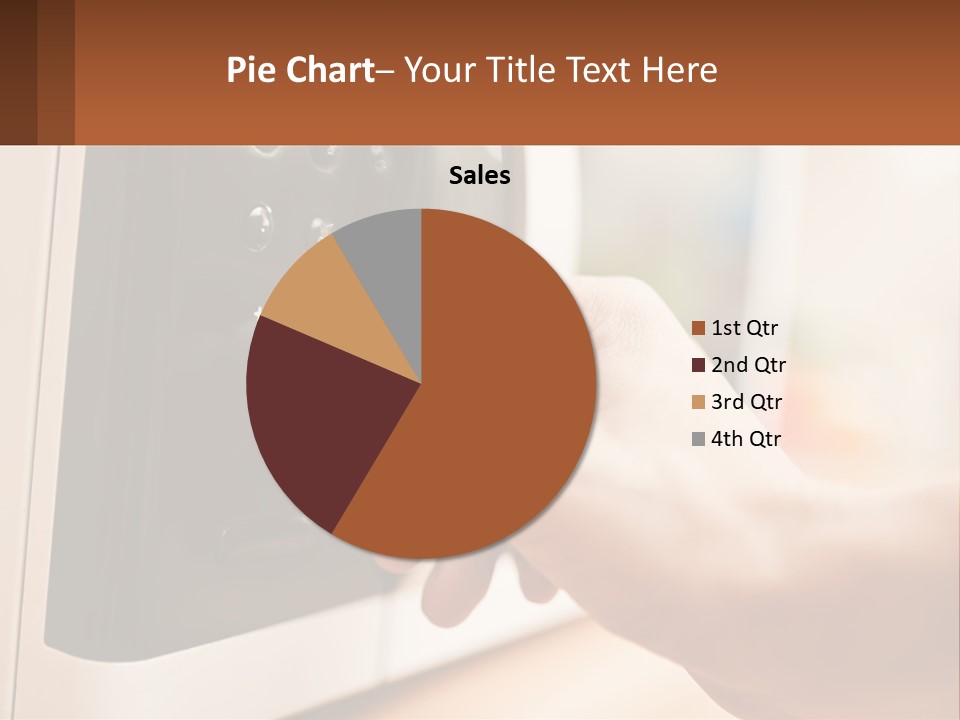 A Person Pressing A Button On A Microwave PowerPoint Template