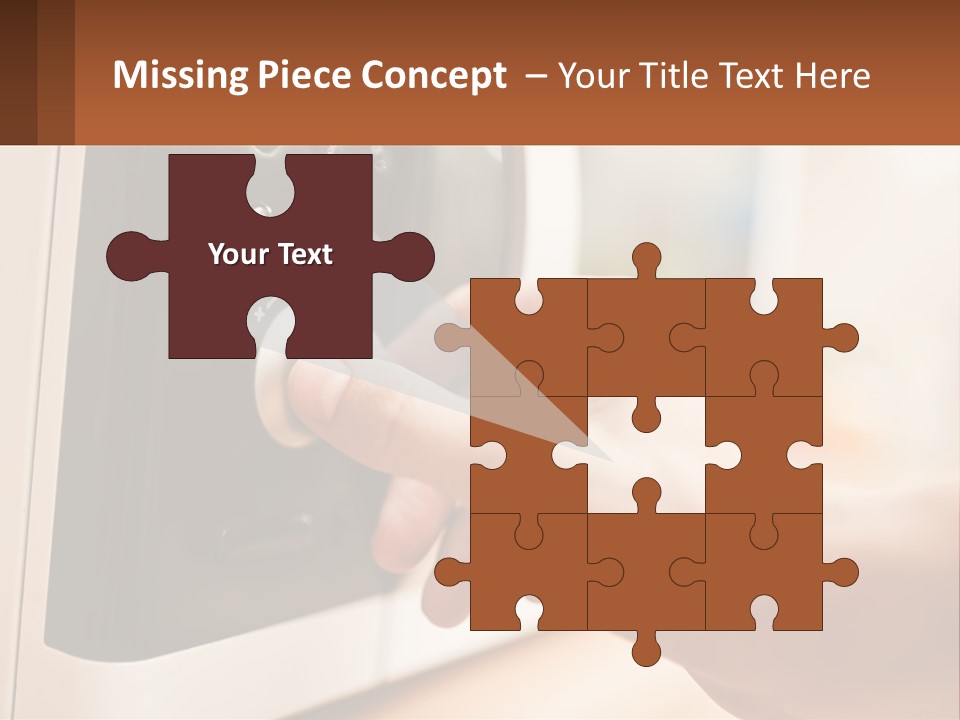 A Person Pressing A Button On A Microwave PowerPoint Template