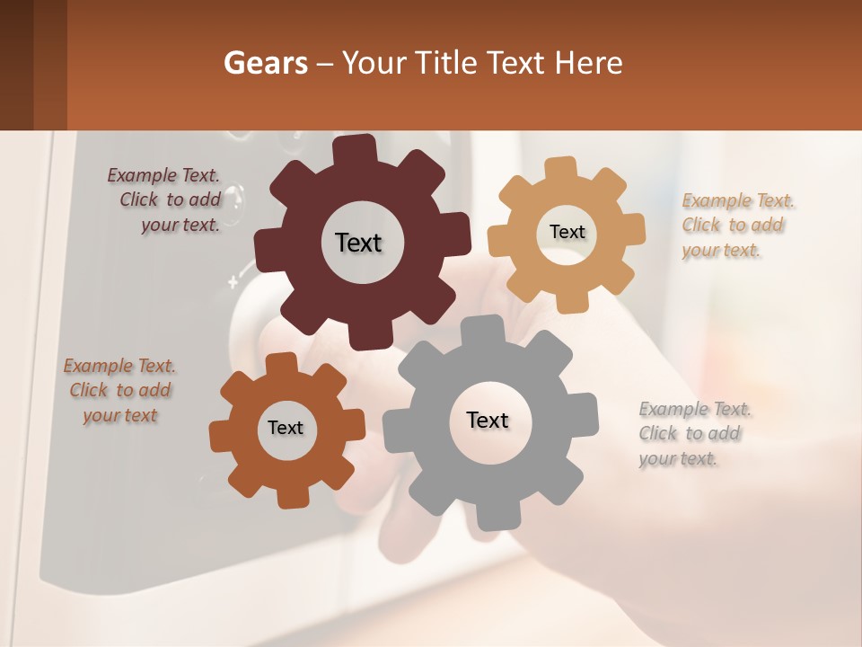 A Person Pressing A Button On A Microwave PowerPoint Template