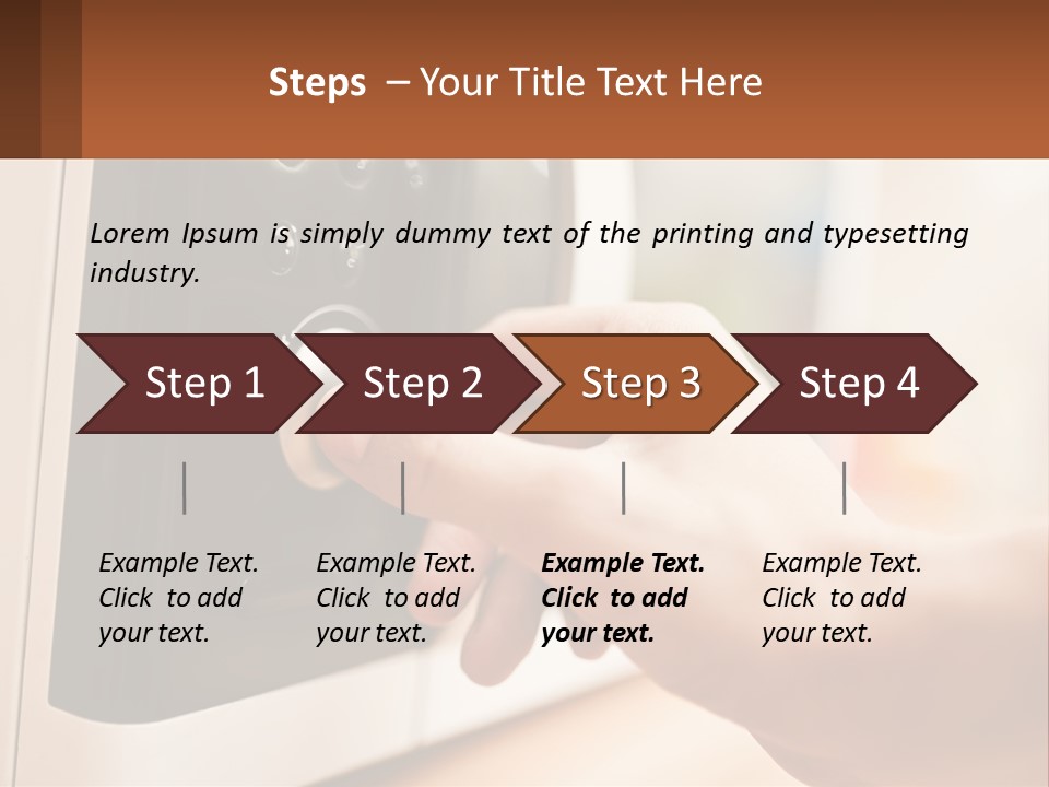 A Person Pressing A Button On A Microwave PowerPoint Template