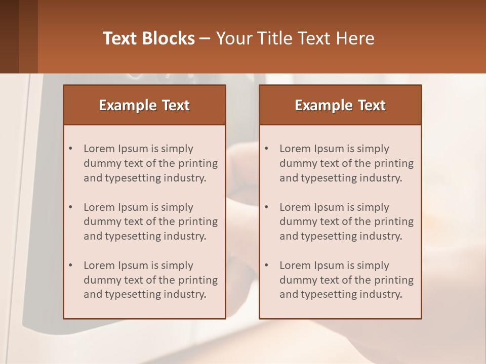 A Person Pressing A Button On A Microwave PowerPoint Template