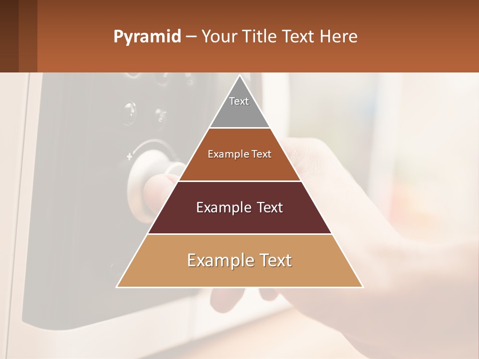 A Person Pressing A Button On A Microwave PowerPoint Template
