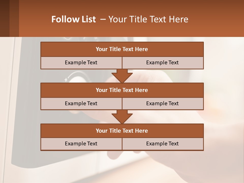 A Person Pressing A Button On A Microwave PowerPoint Template