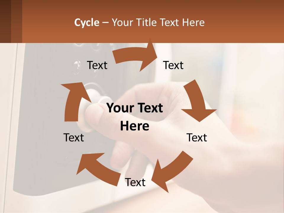 A Person Pressing A Button On A Microwave PowerPoint Template