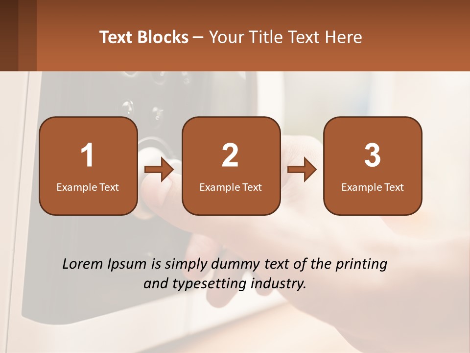 A Person Pressing A Button On A Microwave PowerPoint Template