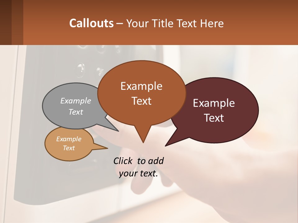 A Person Pressing A Button On A Microwave PowerPoint Template