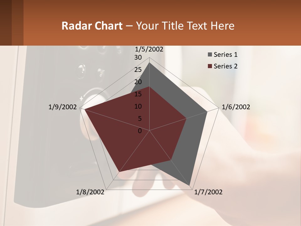 A Person Pressing A Button On A Microwave PowerPoint Template
