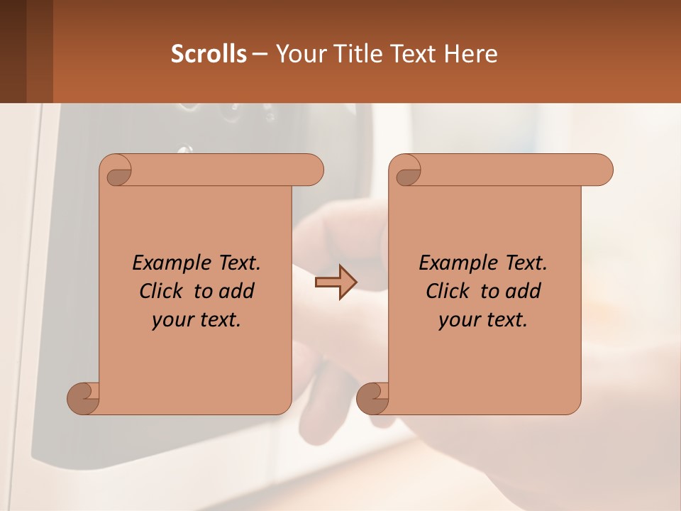 A Person Pressing A Button On A Microwave PowerPoint Template