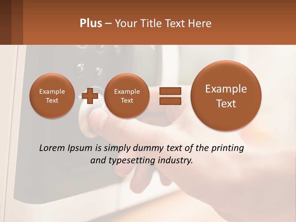 A Person Pressing A Button On A Microwave PowerPoint Template
