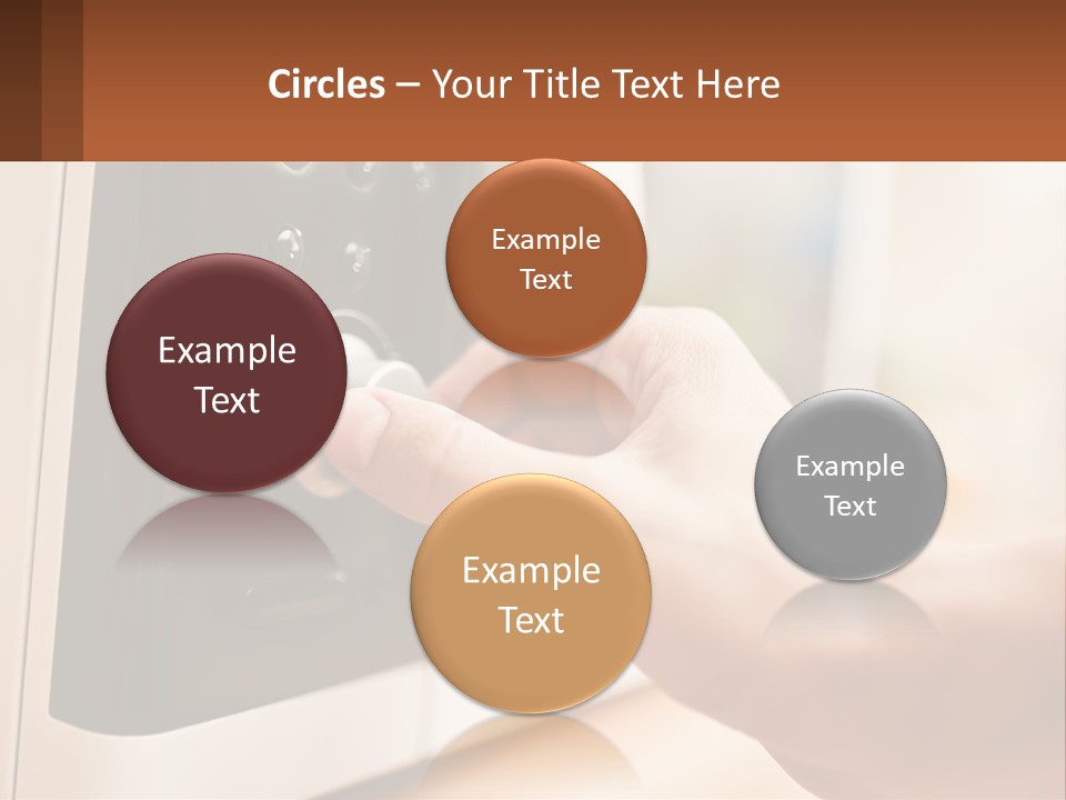 A Person Pressing A Button On A Microwave PowerPoint Template