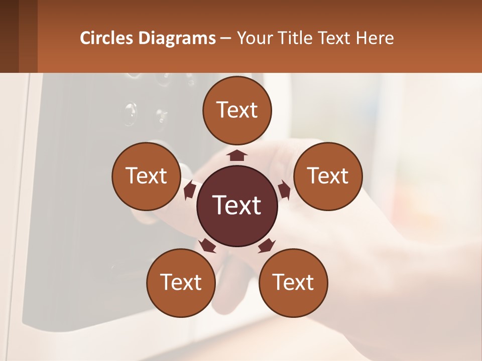 A Person Pressing A Button On A Microwave PowerPoint Template