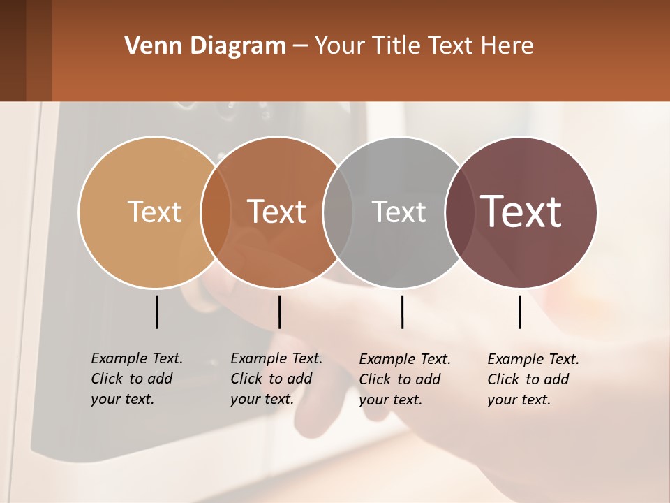 A Person Pressing A Button On A Microwave PowerPoint Template