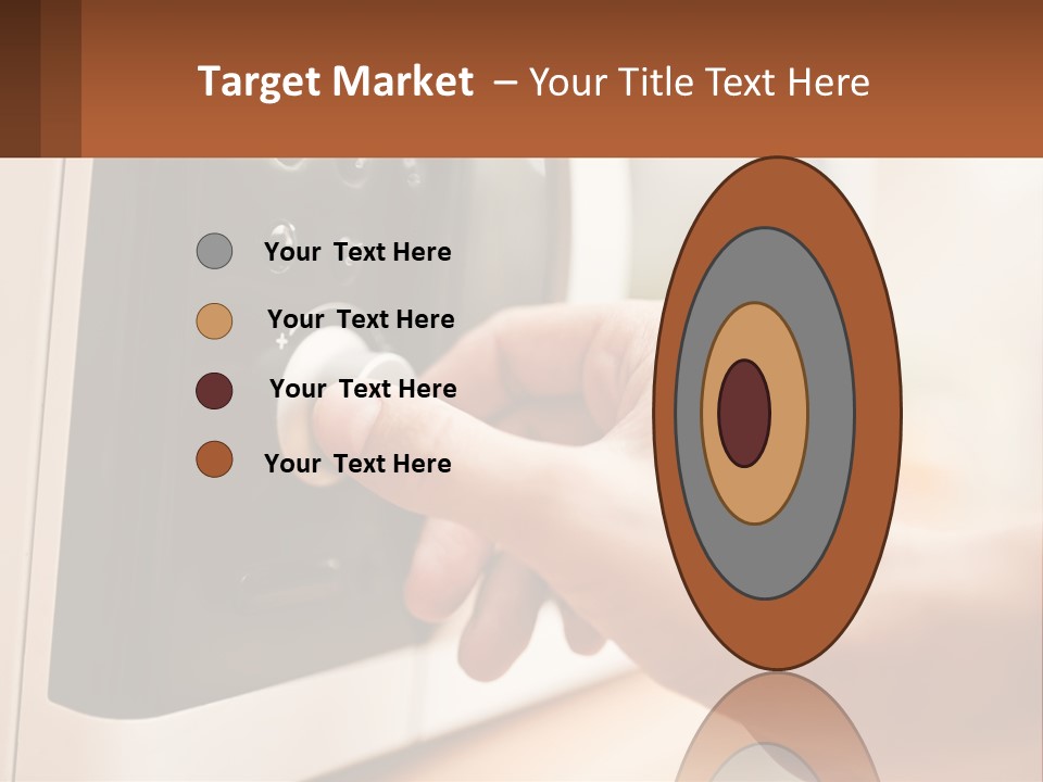 A Person Pressing A Button On A Microwave PowerPoint Template