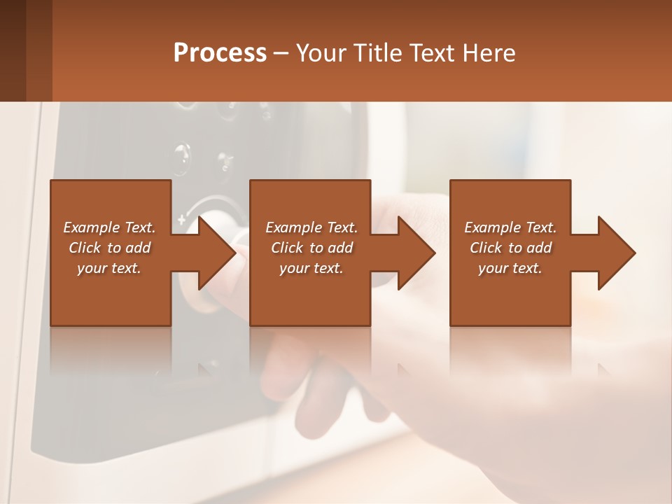 A Person Pressing A Button On A Microwave PowerPoint Template