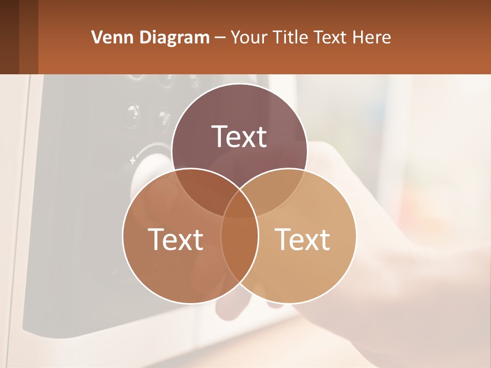 A Person Pressing A Button On A Microwave PowerPoint Template