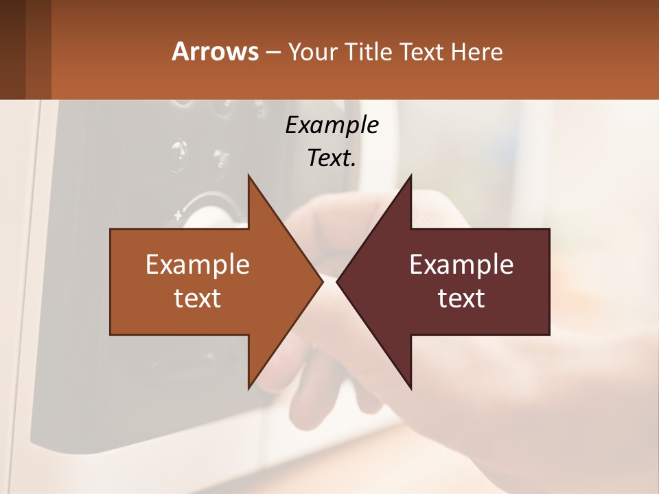 A Person Pressing A Button On A Microwave PowerPoint Template