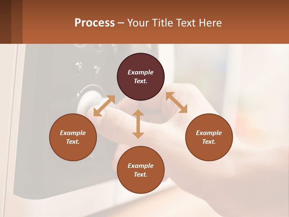 A Person Pressing A Button On A Microwave PowerPoint Template