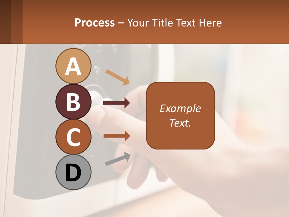 A Person Pressing A Button On A Microwave PowerPoint Template