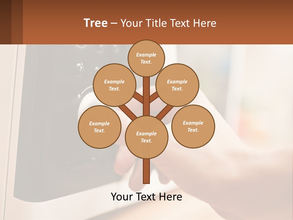 A Person Pressing A Button On A Microwave PowerPoint Template