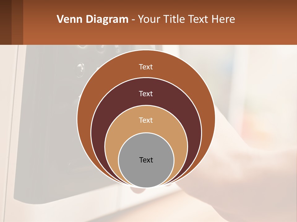 A Person Pressing A Button On A Microwave PowerPoint Template