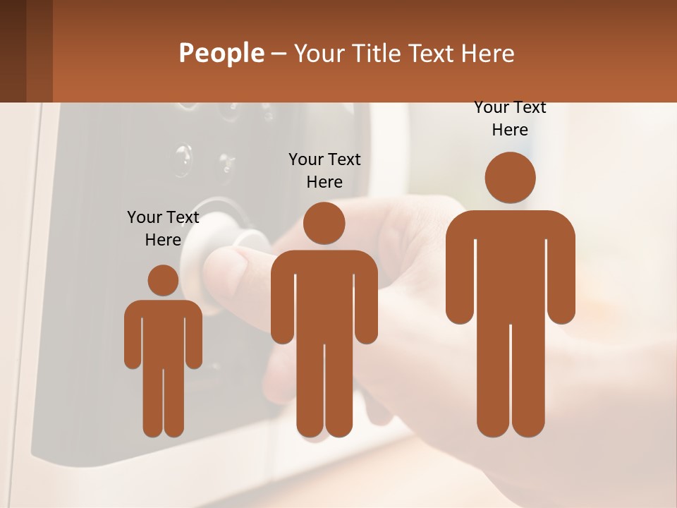 A Person Pressing A Button On A Microwave PowerPoint Template