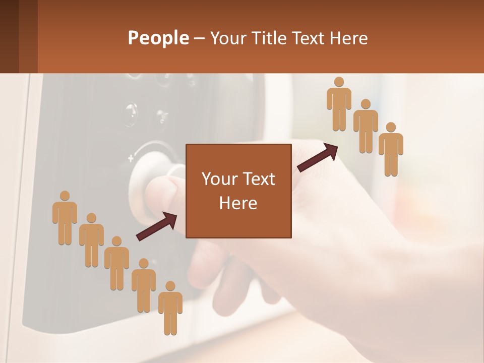 A Person Pressing A Button On A Microwave PowerPoint Template