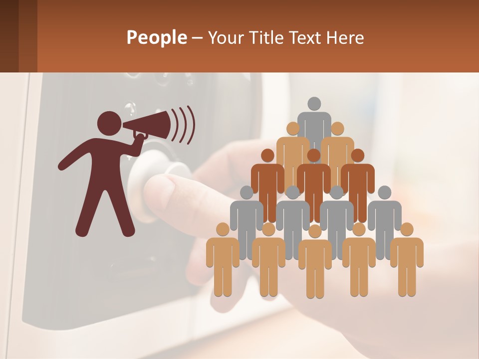 A Person Pressing A Button On A Microwave PowerPoint Template