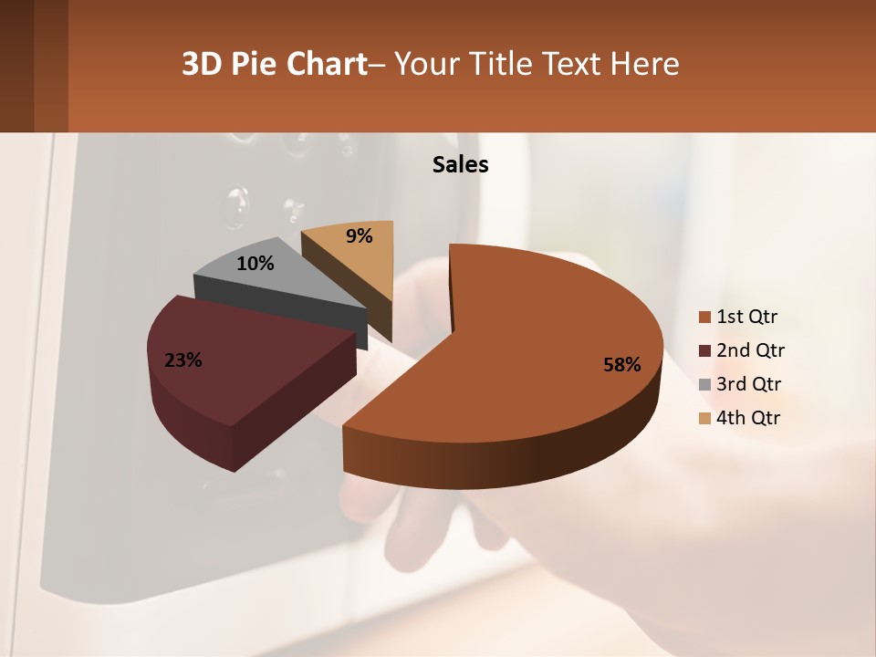 A Person Pressing A Button On A Microwave PowerPoint Template