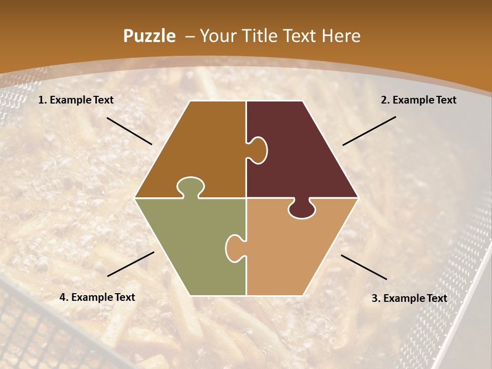 A Frying Pan Filled With Food On Top Of A Stove PowerPoint Template