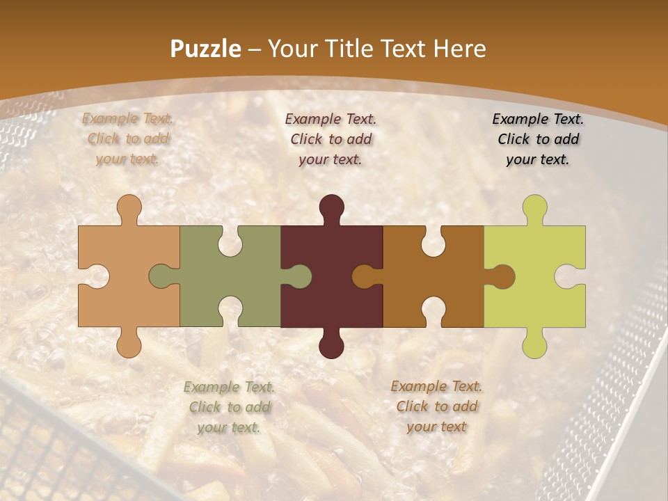 A Frying Pan Filled With Food On Top Of A Stove PowerPoint Template