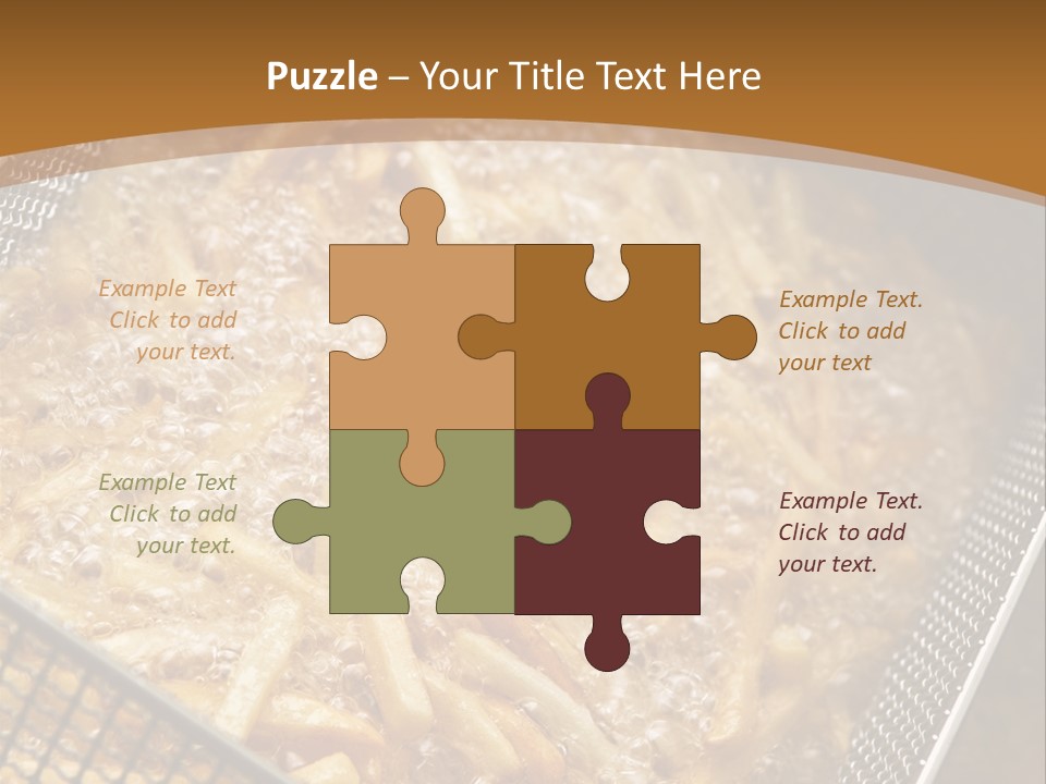 A Frying Pan Filled With Food On Top Of A Stove PowerPoint Template