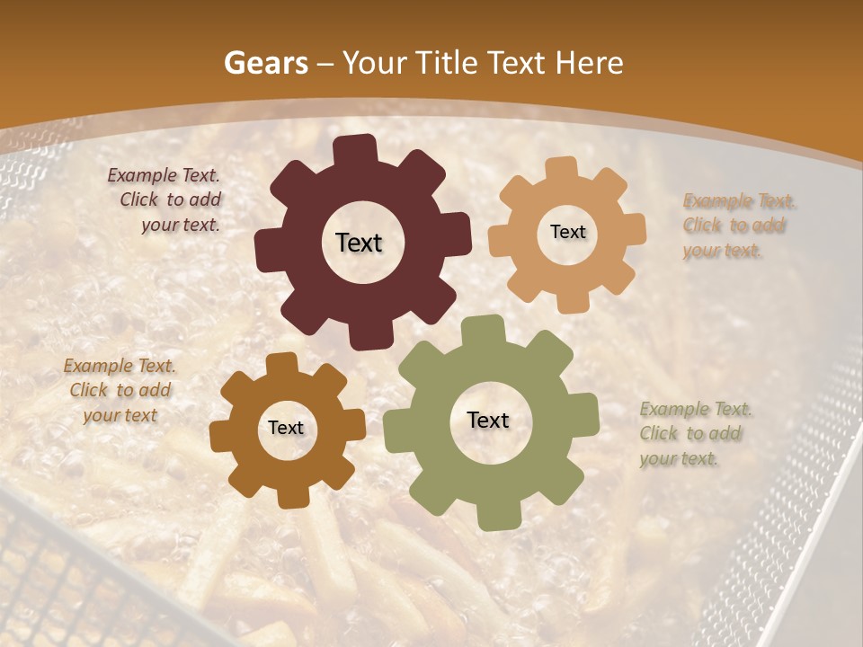 A Frying Pan Filled With Food On Top Of A Stove PowerPoint Template