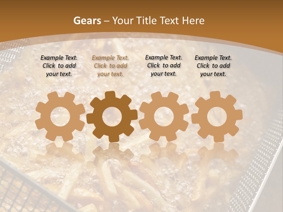 A Frying Pan Filled With Food On Top Of A Stove PowerPoint Template