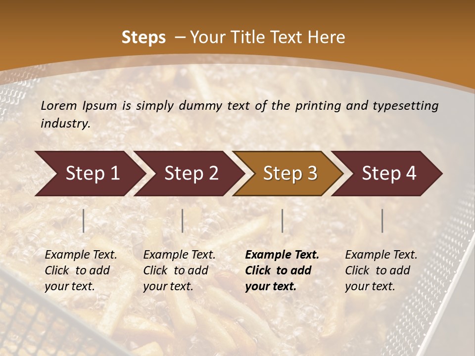 A Frying Pan Filled With Food On Top Of A Stove PowerPoint Template