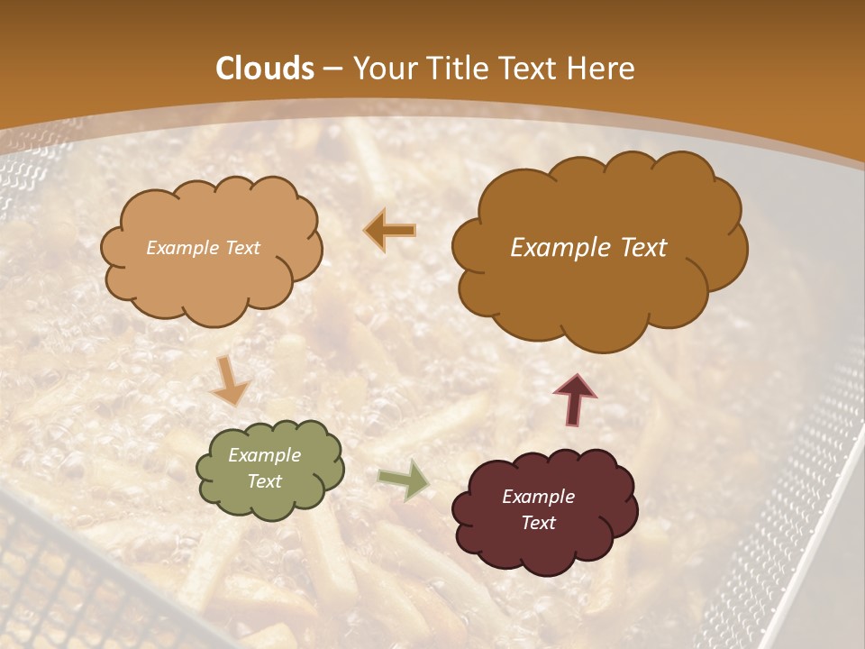 A Frying Pan Filled With Food On Top Of A Stove PowerPoint Template