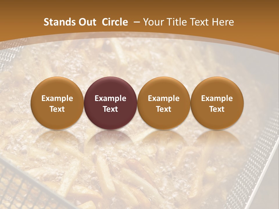 A Frying Pan Filled With Food On Top Of A Stove PowerPoint Template