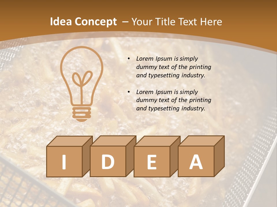 A Frying Pan Filled With Food On Top Of A Stove PowerPoint Template