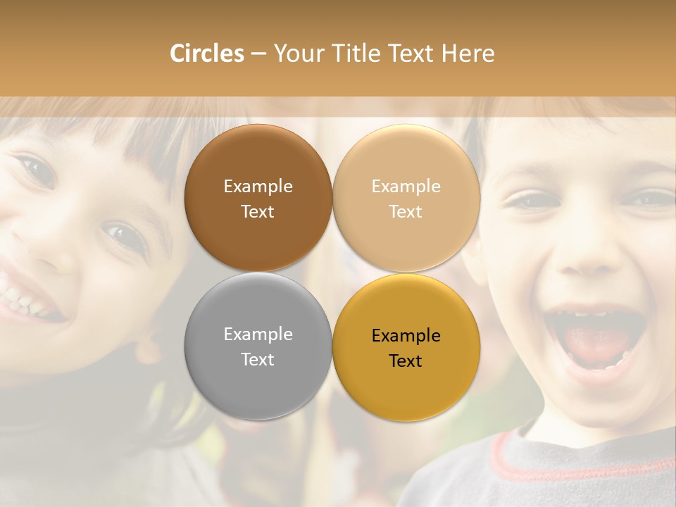 A Group Of Children Are Smiling For The Camera PowerPoint Template