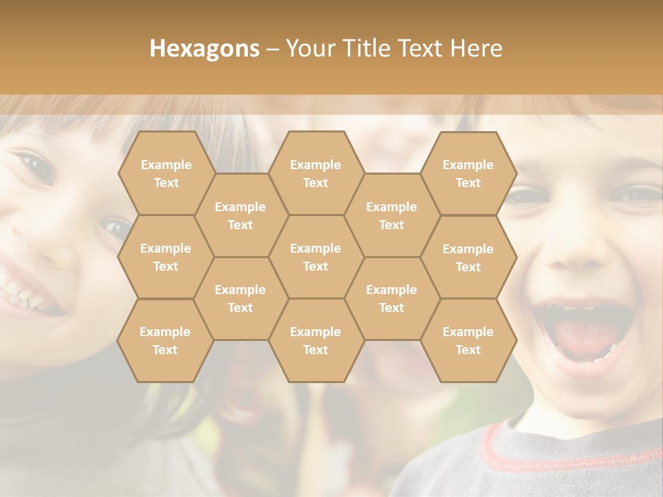A Group Of Children Are Smiling For The Camera PowerPoint Template