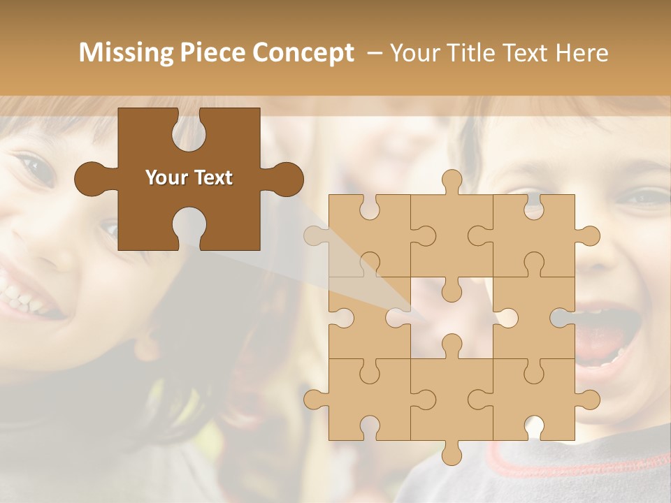 A Group Of Children Are Smiling For The Camera PowerPoint Template