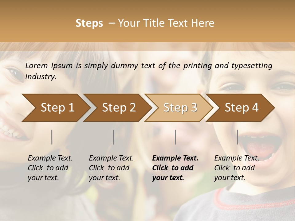A Group Of Children Are Smiling For The Camera PowerPoint Template