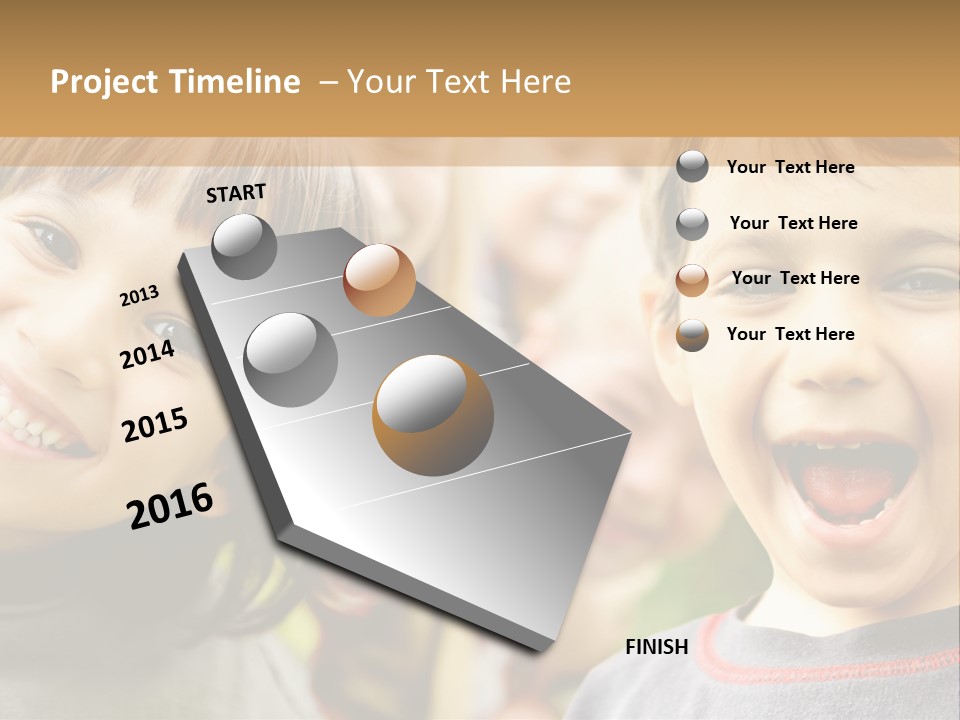 A Group Of Children Are Smiling For The Camera PowerPoint Template