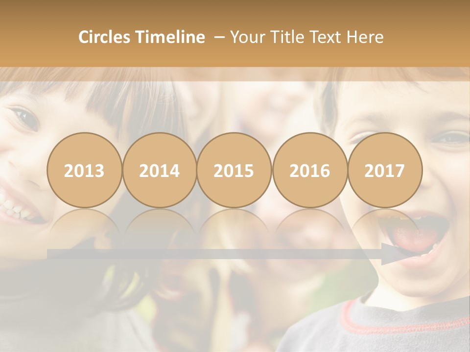 A Group Of Children Are Smiling For The Camera PowerPoint Template