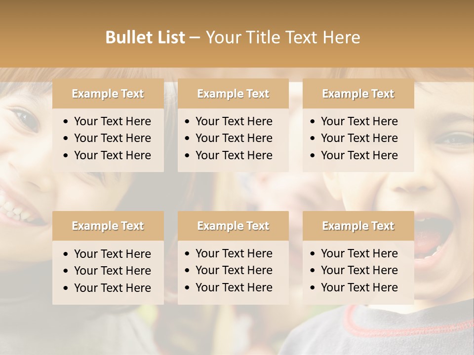 A Group Of Children Are Smiling For The Camera PowerPoint Template