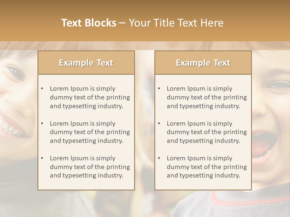A Group Of Children Are Smiling For The Camera PowerPoint Template