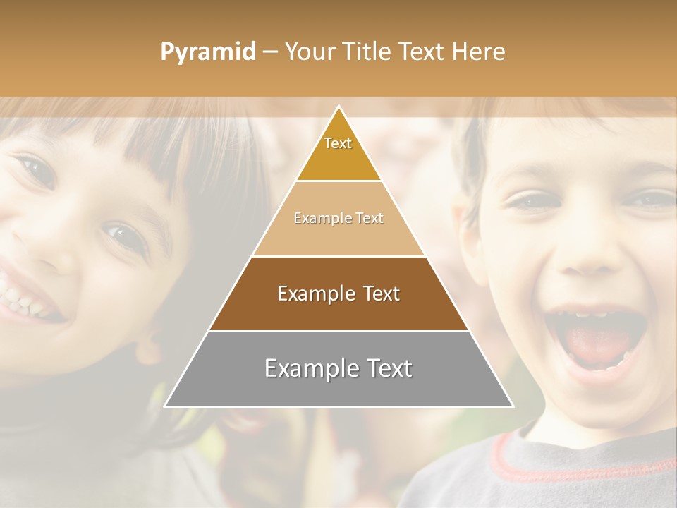 A Group Of Children Are Smiling For The Camera PowerPoint Template