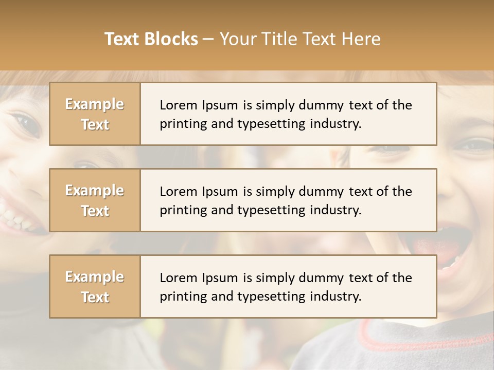 A Group Of Children Are Smiling For The Camera PowerPoint Template